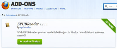 EPUBReader pour Firefox