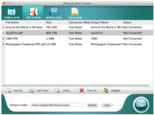faire epub sur mac de pdf avec pdf creator pour Mac