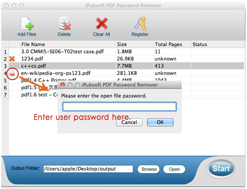 dÃ©crypter mot de passe de l'utilisateur de pdf