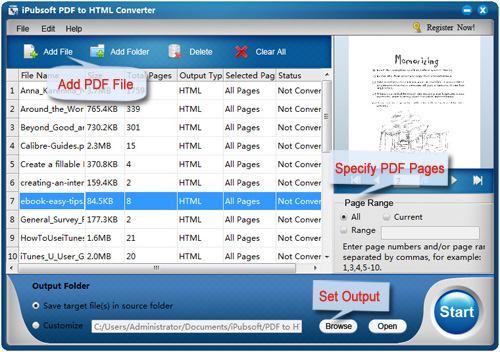 charger des fichiers pdf