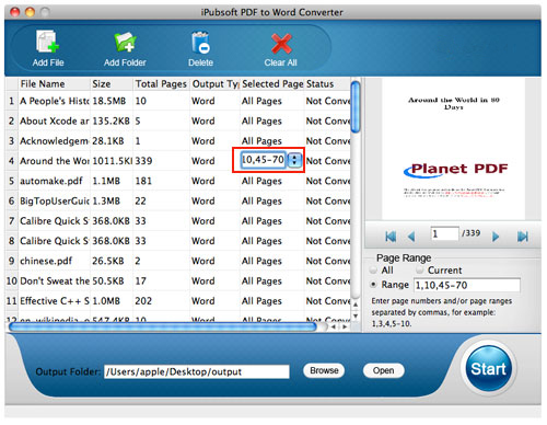 convertir les pages sÃ©lectionnÃ©es de pdf