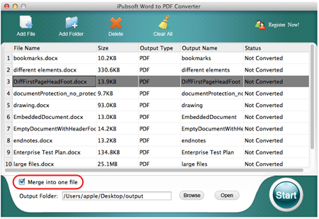 combiner des documents Word en PDF