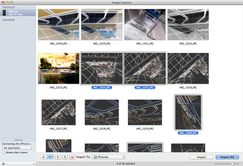 obtenir des photos de l'iPhone à votre Mac via la capture d'image