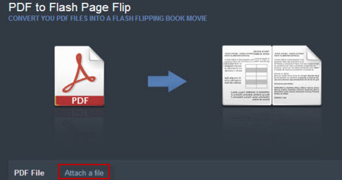 Joindre un fichier pour créer des pdf book flash retournement gratuitement